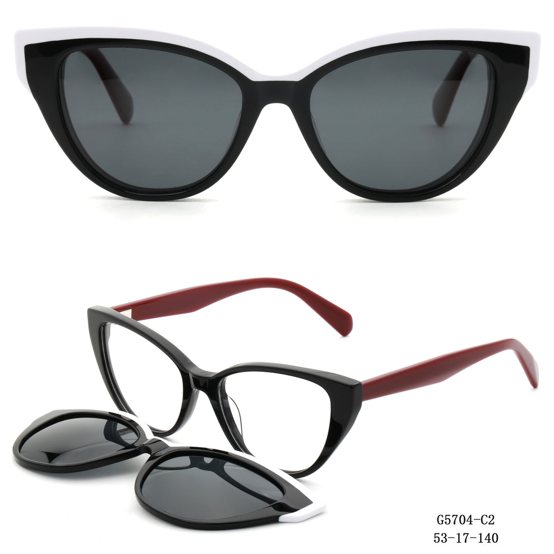 Women's Cat-Eye Sunglasses with Removable Lenses Bowlift