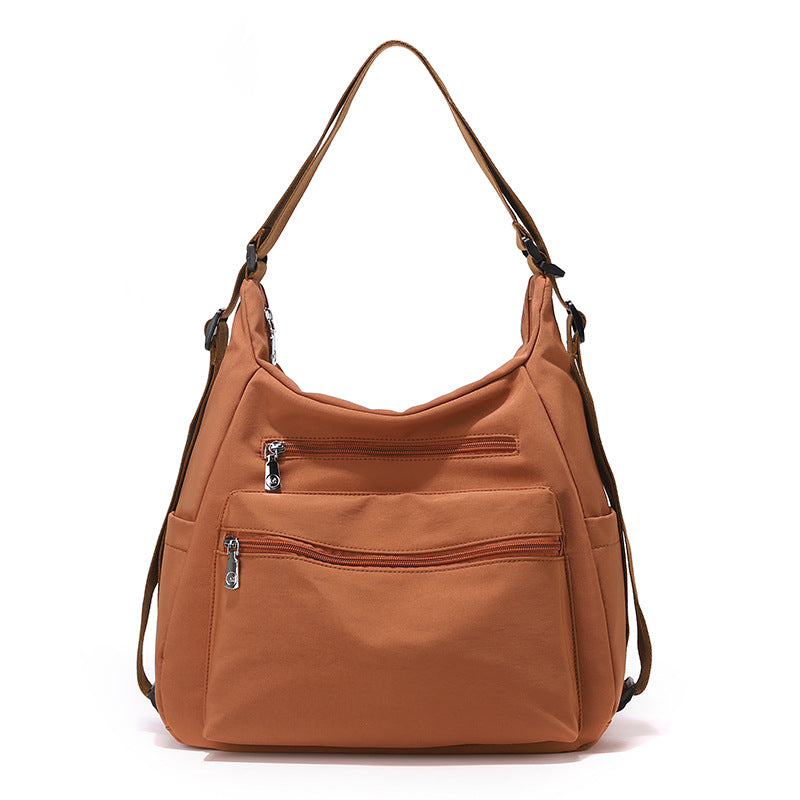 Multi-Zippered Casual Shoulder Bag Bowlift