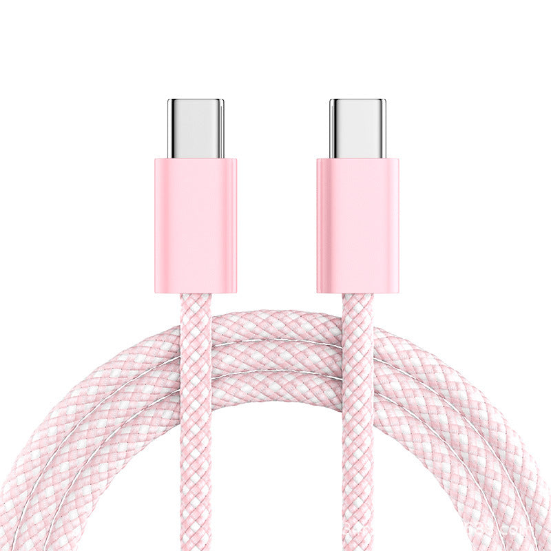 Braided USB-C to USB-C fast charging and data cable with reinforced nylon braid Bowlift