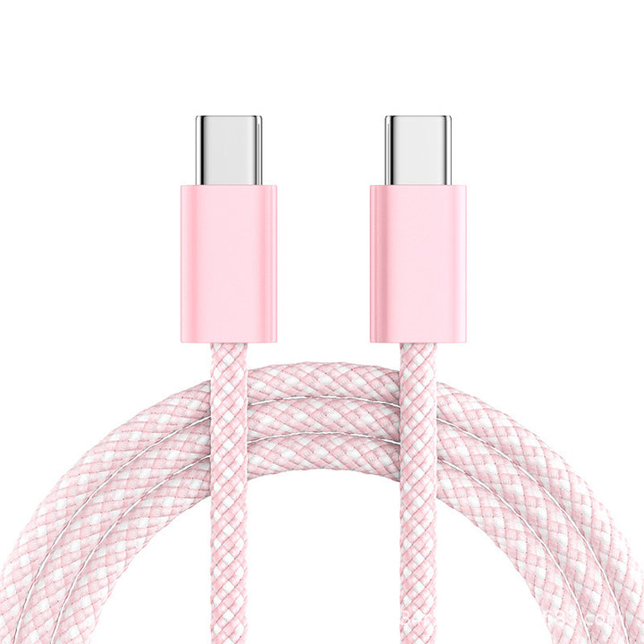 Braided USB-C to USB-C fast charging and data cable with reinforced nylon braid Bowlift