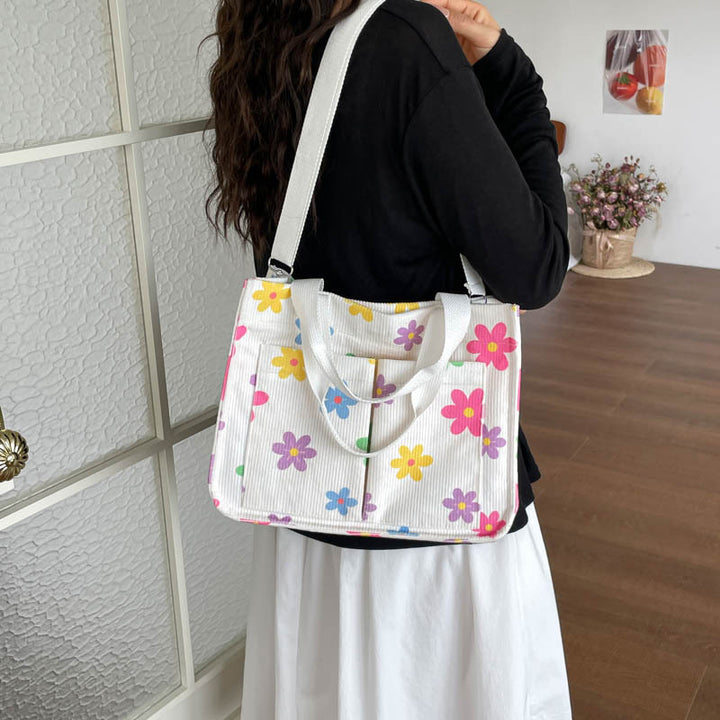 WoFloral Print Utility Tote Bag Bowlift