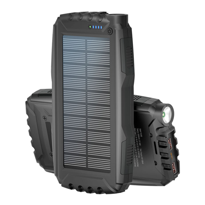 Solar-powered power bank with flashlight and fast charging function Bowlift