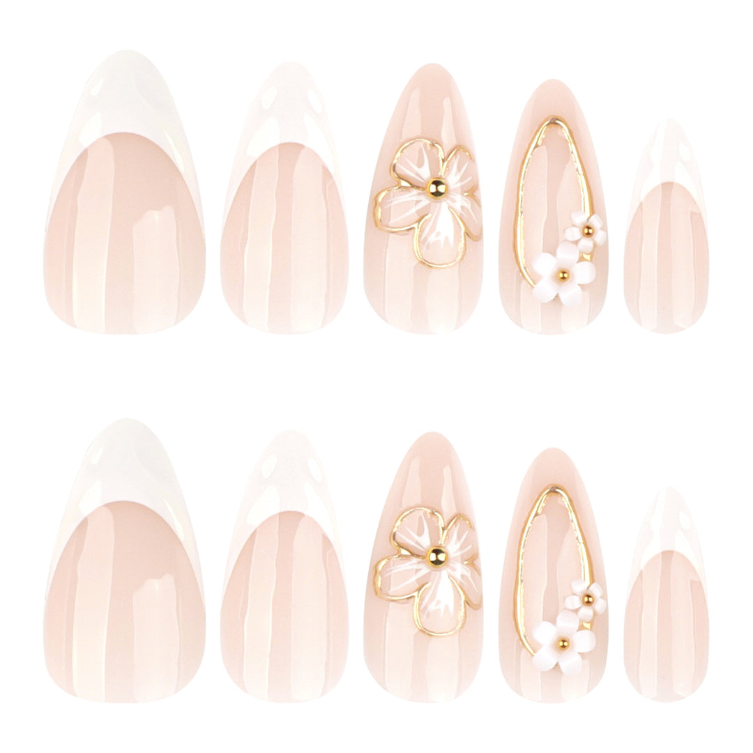 Elegant and artistically designed stiletto nails Bowlift
