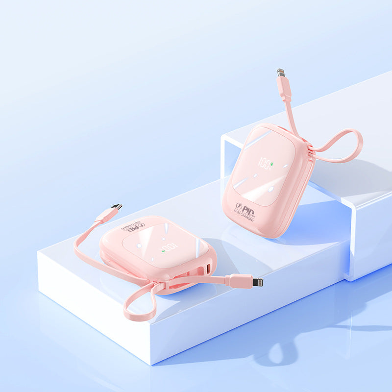 Portable power bank with integrated fast charging function and LED status display Bowlift