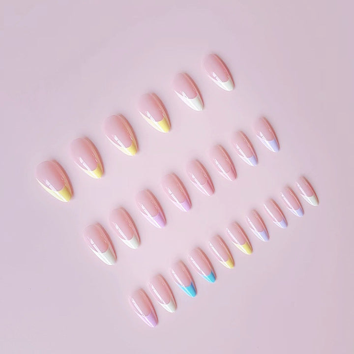 Artificial nail set in modern gradient design Bowlift