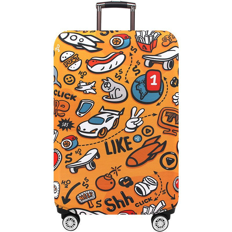 Unisex hard shell trolley with eye-catching marble print, telescopic handle and impact-resistant construction Bowlift