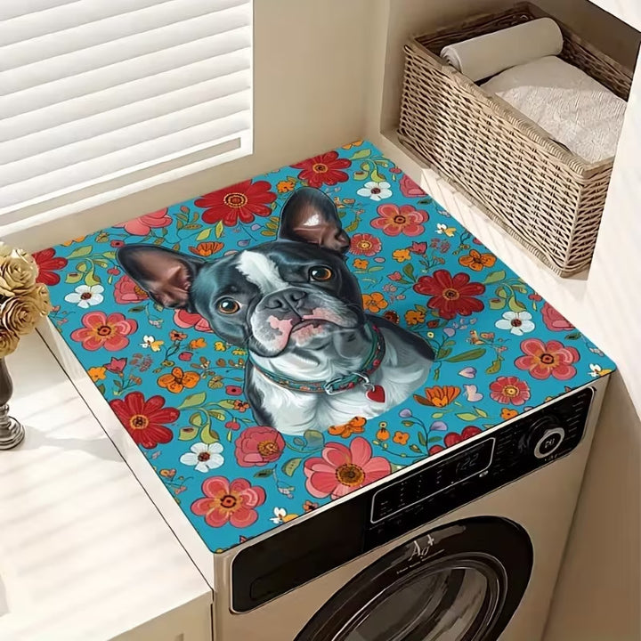 Dog-Themed Laundry Machine Cover