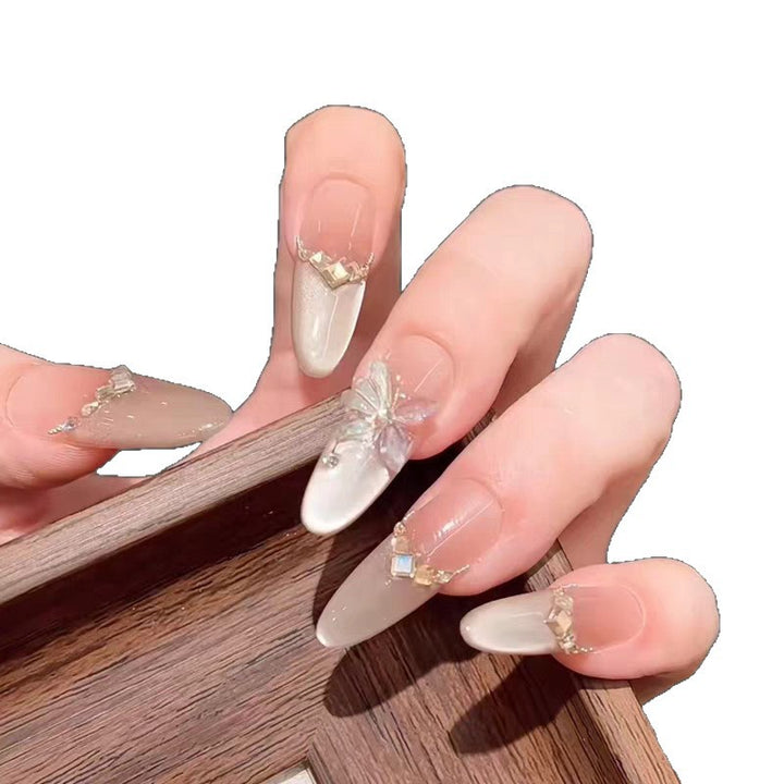 Premium Decorative Long Stiletto Press-On Nails Bowlift