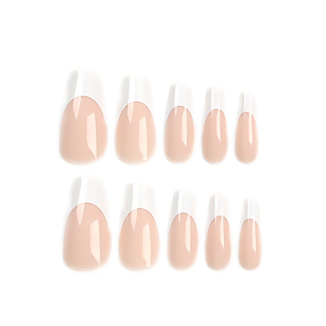 Artful nail extensions with elegant French tips Bowlift