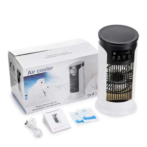 Unisex One Size compact personal evaporative tower cooler with refillable cooling packs, whisper-quiet fan and touch control Bowlift