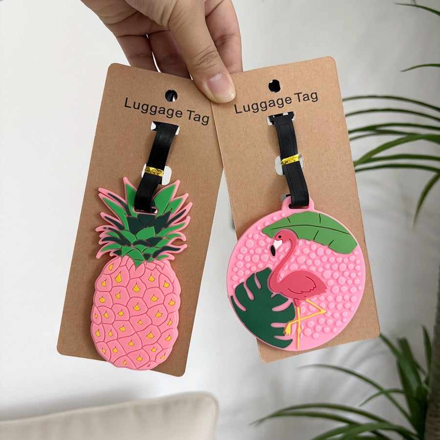 Pineapple-Themed Silicone Luggage Tag Bowlift