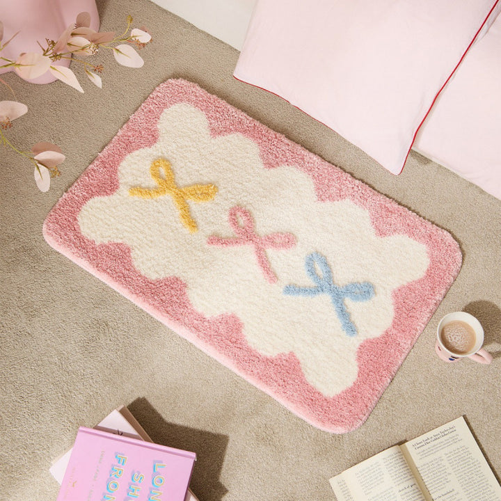 Playful Rocket-Themed Bath Mat