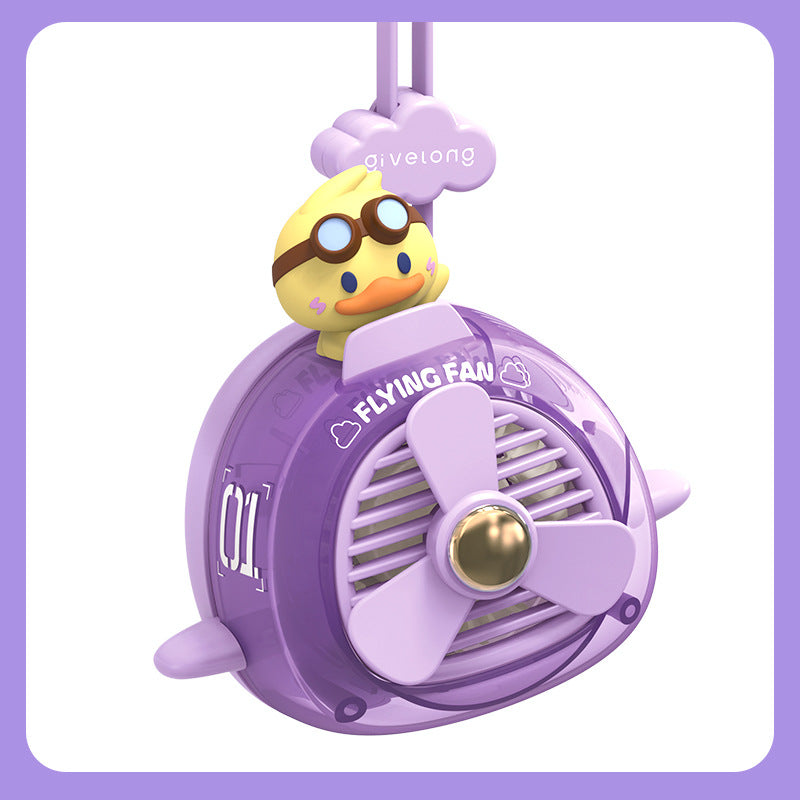 Unisex Portable Mini Fan with Animal Motif Bowlift