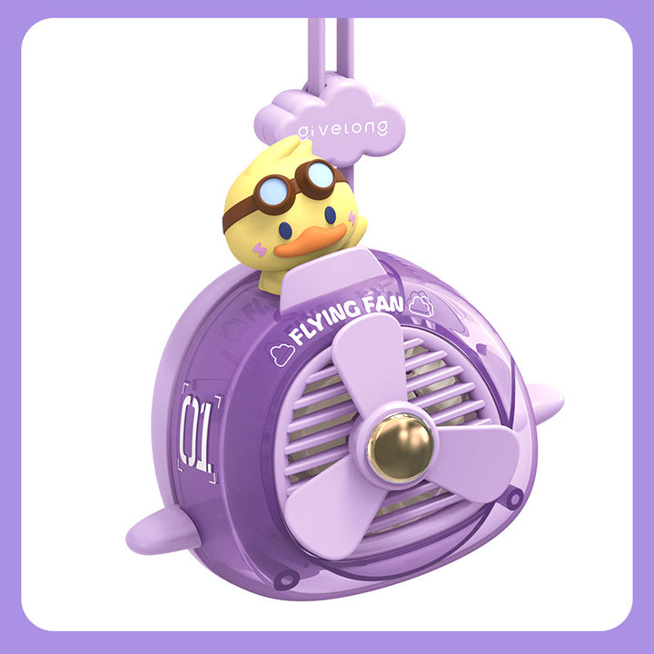 Unisex Portable Mini Fan with Animal Motif Bowlift