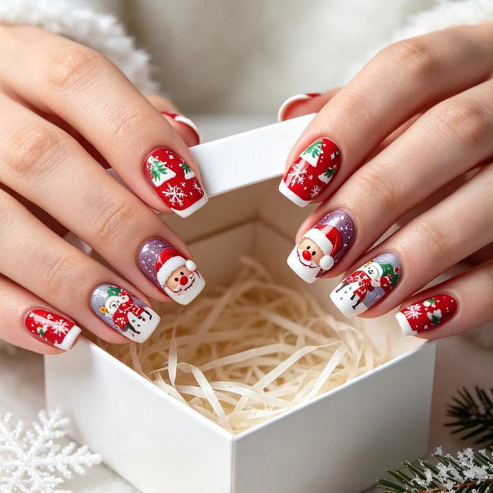 Festive Character-Themed Nail Art Bowlift