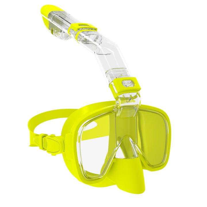 Snorkel mask with integrated swimming goggles Bowlift