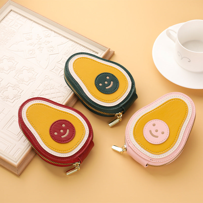 Fun Fruit-Themed Zippered Coin Purse Bowlift