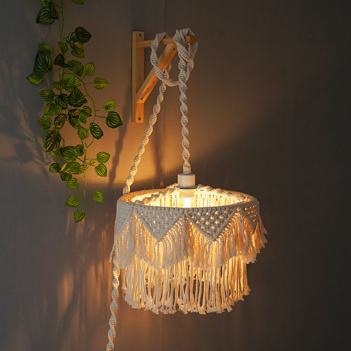 Macramé Pendant Light Shade Bowlift