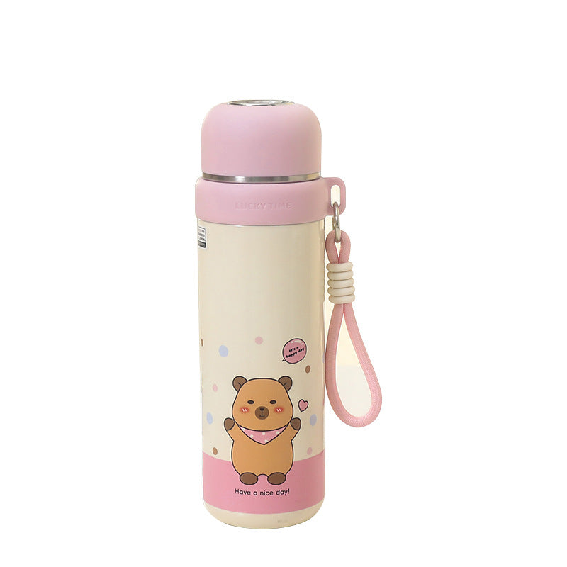 Insulated stainless steel drinking bottle with cute animal design Bowlift