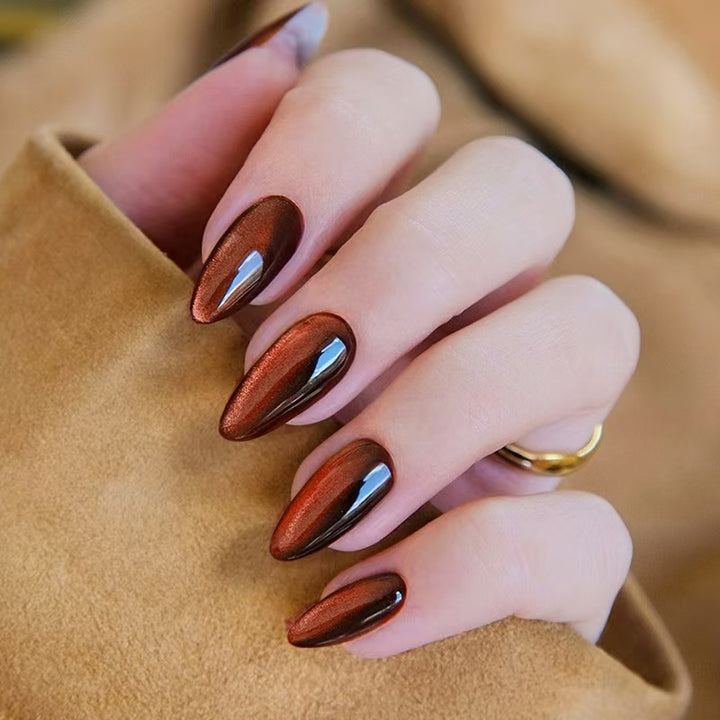 Artificial nails with modern night motif Bowlift