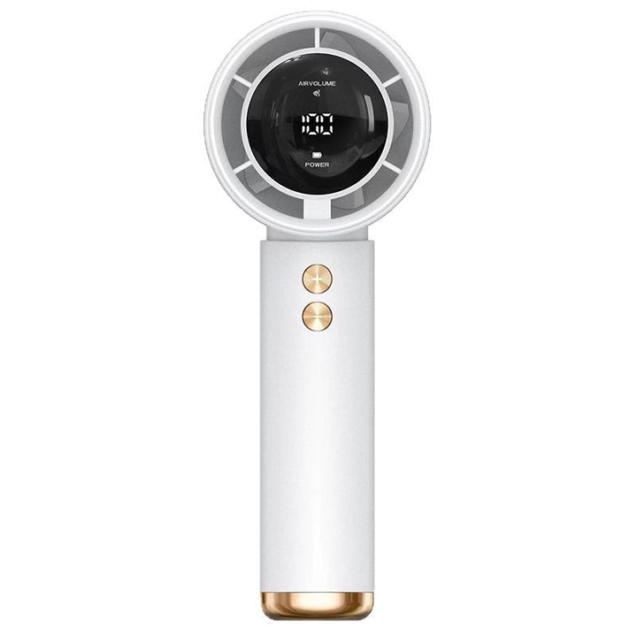 Ladies handheld fan with digital speed control and LED display Bowlift