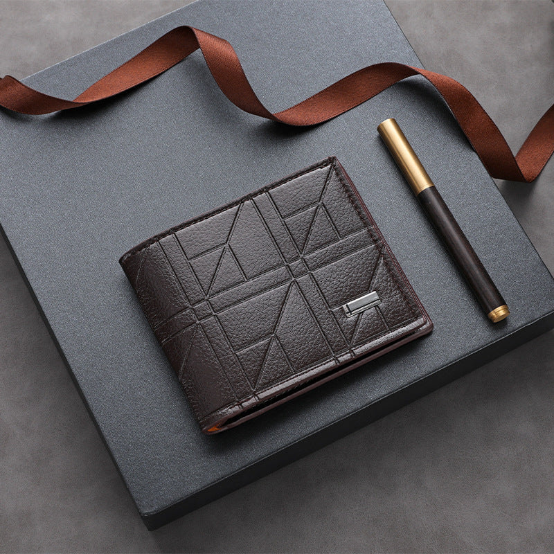 Textured Leather Passport Holder Bowlift