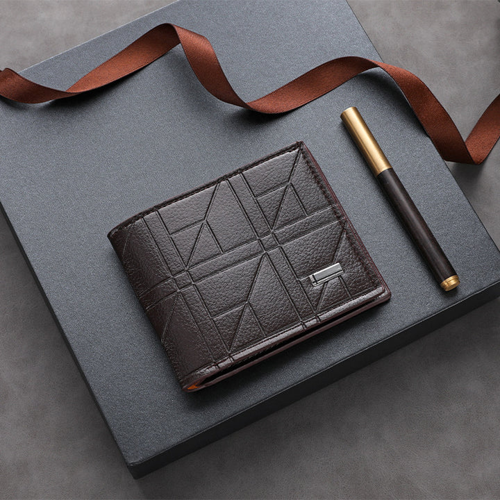 Textured Leather Passport Holder Bowlift
