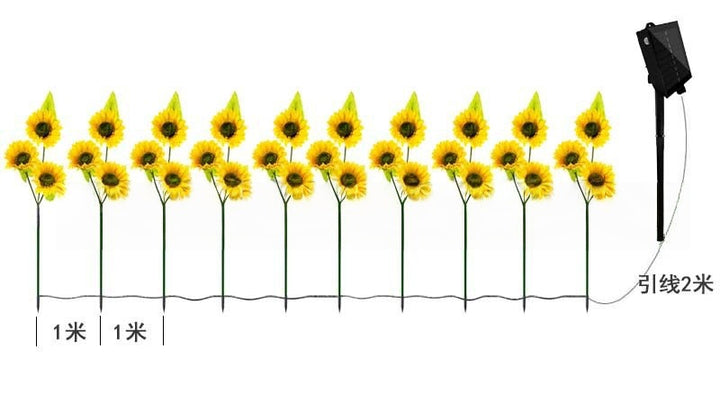Solar-Powered Outdoor Garden Stake Lights With Realistic Sunflower Blooms And Waterproof Solar Controller Bowlift