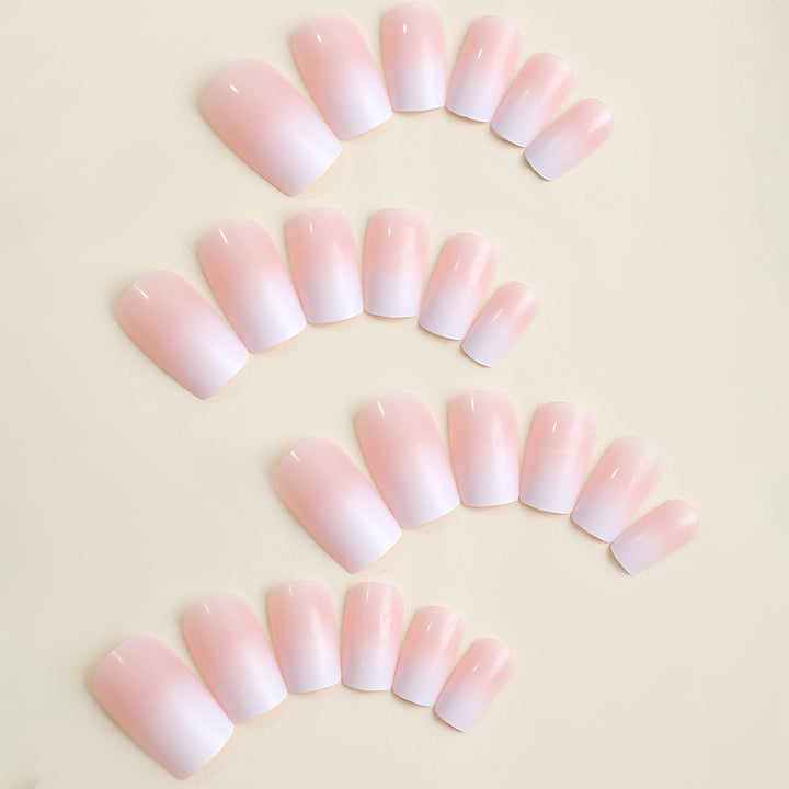 Acrylic nail set with glamorous transition effects Bowlift