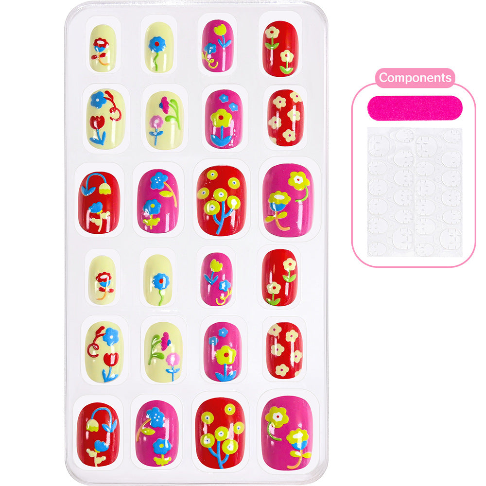 Creative Cartoon-Themed Press-On Nail Collection Bowlift