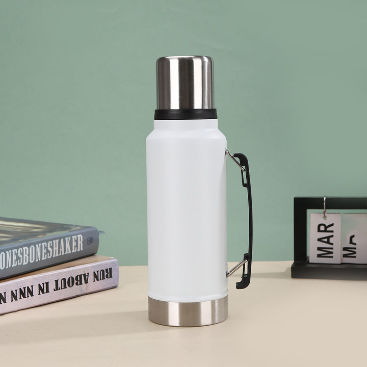 Unisex Insulated Stainless Steel Water Bottle with Carrying Handle Bowlift