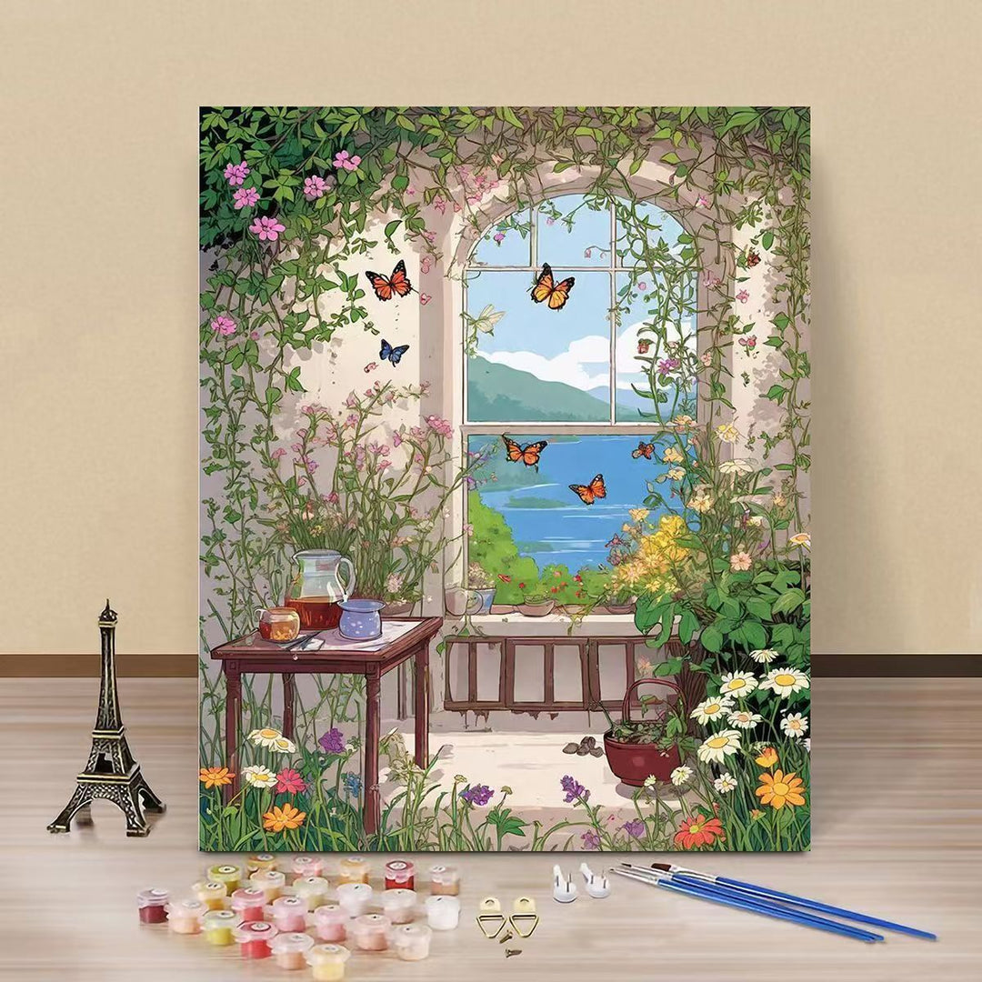 Scenic Garden Paint by Numbers Art Kit Bowlift