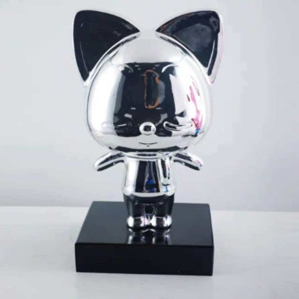 Decorative Stainless Steel Cat Sculpture