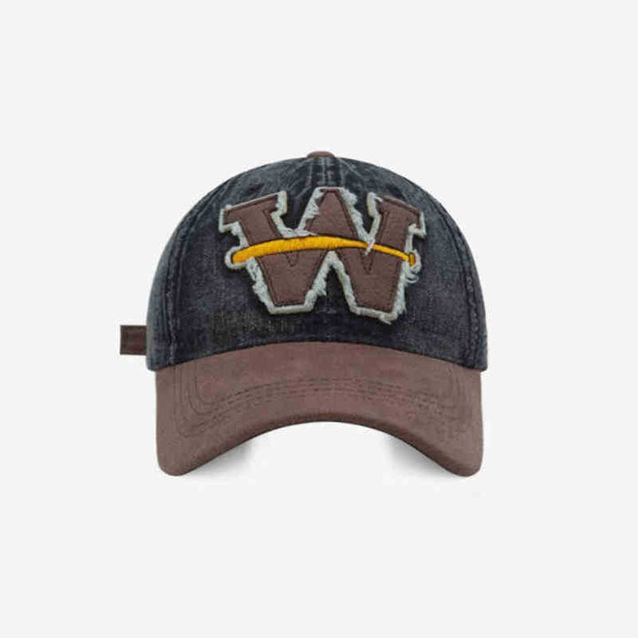 Men's Distressed Denim Baseball Cap Bowlift