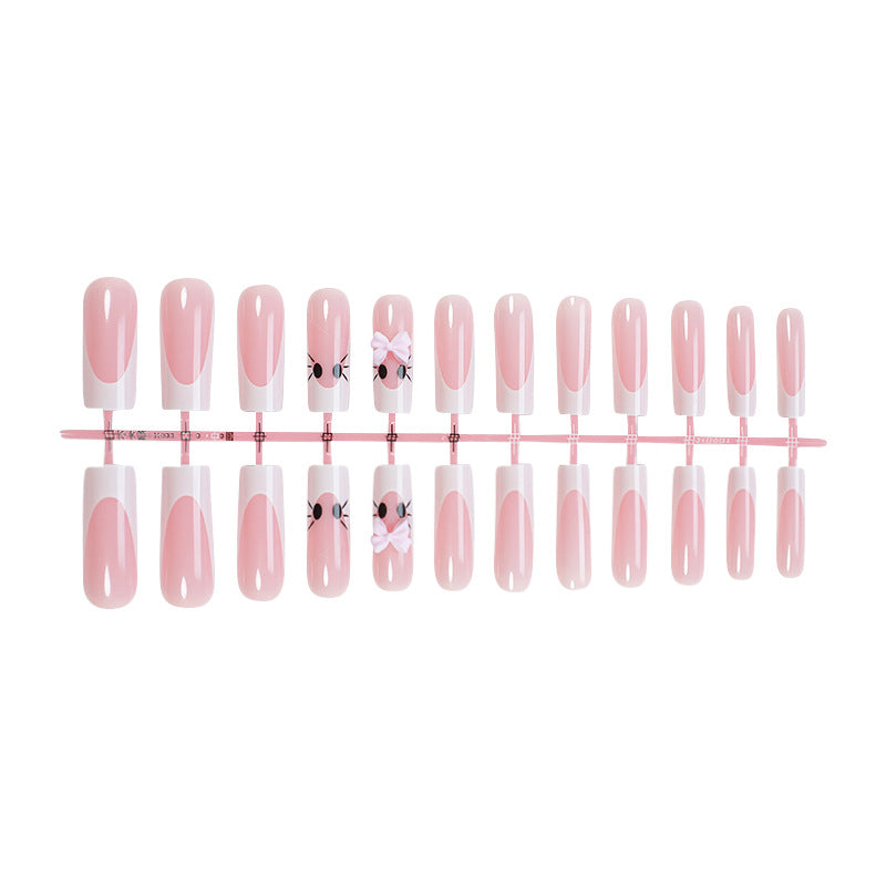 Cute Character Press-On Nail Set Bowlift