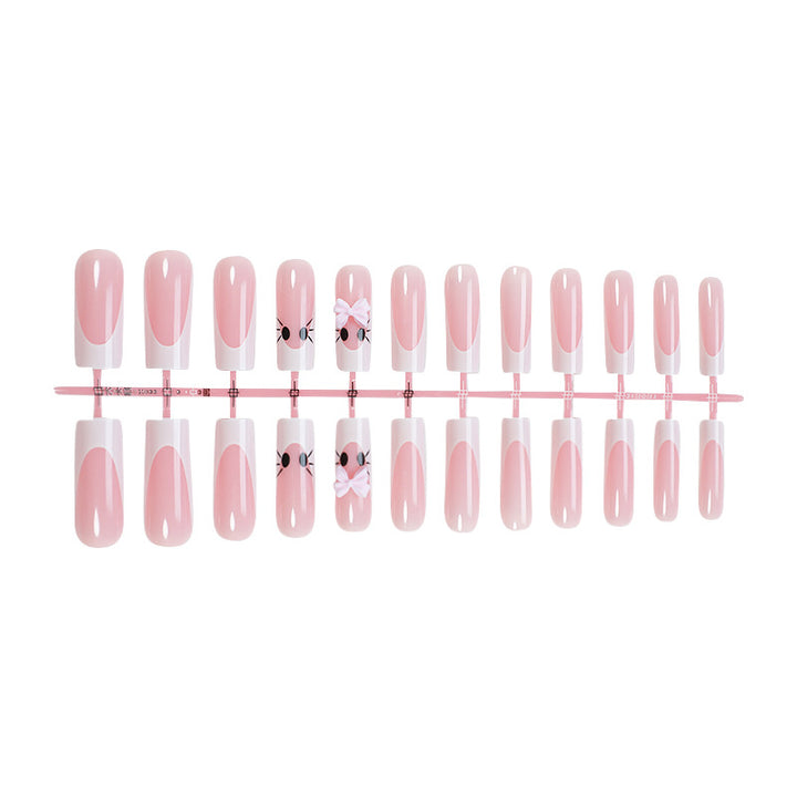 Cute Character Press-On Nail Set Bowlift