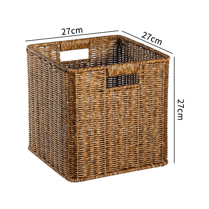 Handcrafted Rectangular Wicker Storage Bin Bowlift