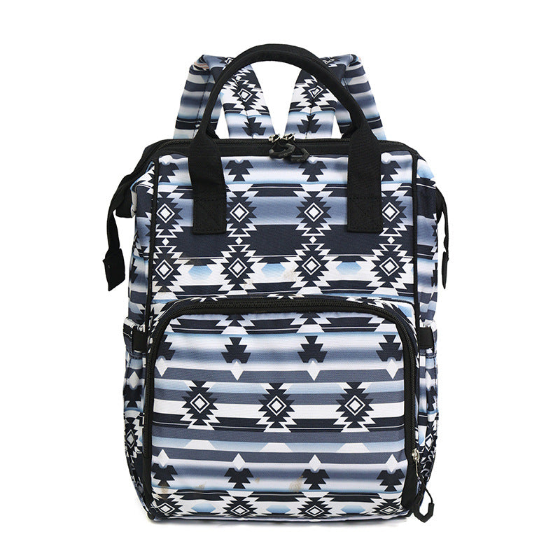 Geometric Patterned Travel Backpack