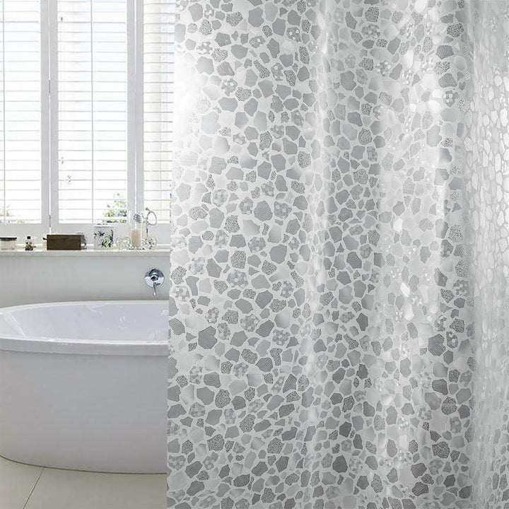 Waterproof Textured Shower Curtain Bowlift