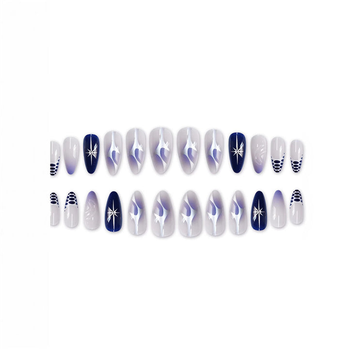 Artistic Stiletto Press-On Nail Art Set with Unique Design Bowlift