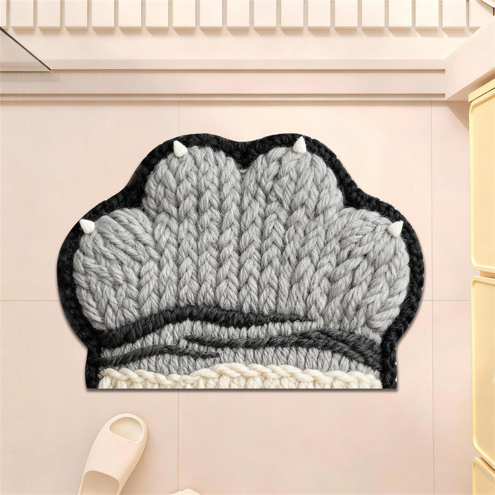 Plush Cat Paws Decorative Bath Mat