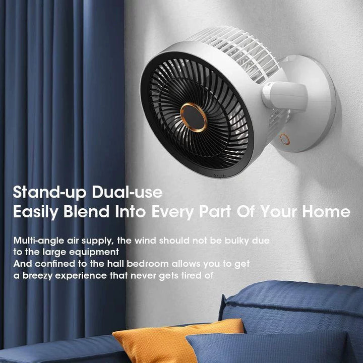 Unisex one size compact oscillating table fan with adjustable tilt angle, silent brushless motor and USB charging Bowlift