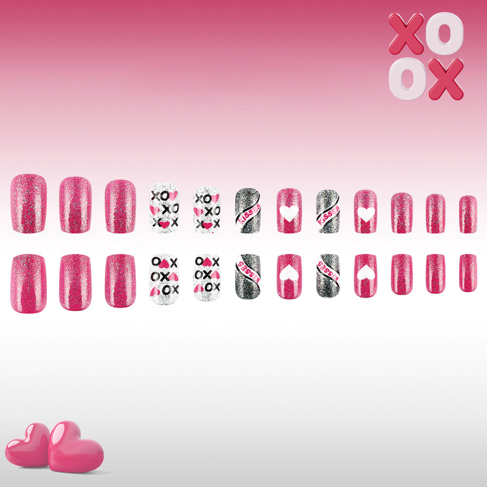 Artistic Valentine's Day Press-On Nails Bowlift