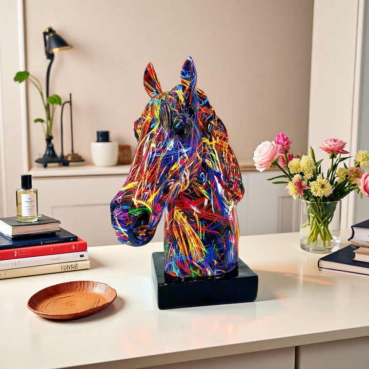 Artful horse sculpture made of high-quality resin Bowlift