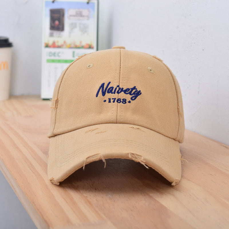 Men's Distressed Vintage Cotton Baseball Cap Bowlift