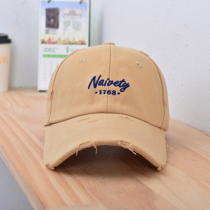 Men's Distressed Vintage Cotton Baseball Cap Bowlift