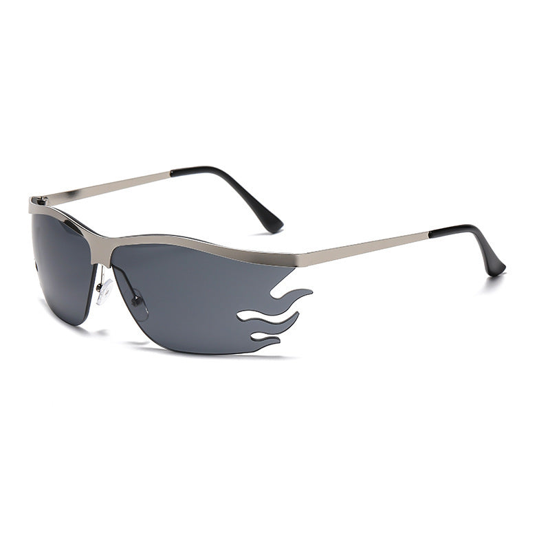 Women futuristic sunglasses with elegant transparent frame Bowlift