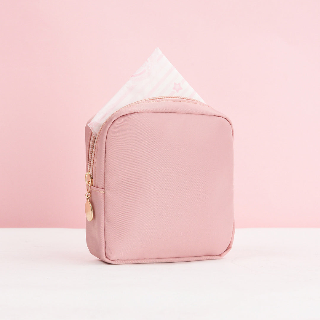 Cosmetic storage bag with fine stripe pattern Bowlift