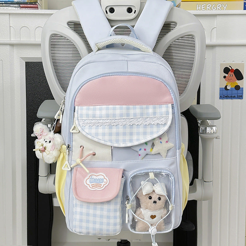 Cute Animal-Themed Multi-Compartment Backpack