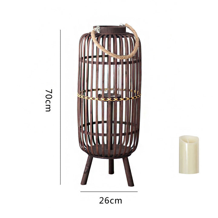 Rustic Rattan Lantern Bowlift